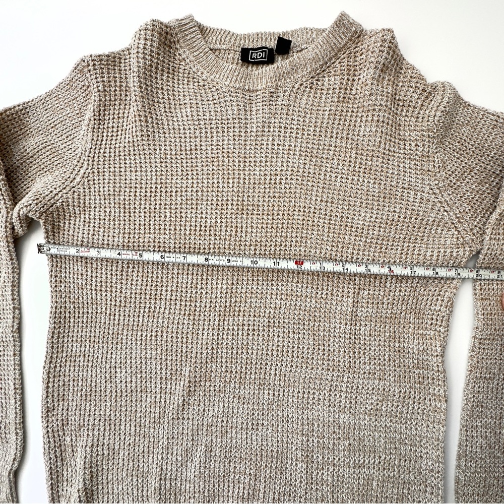 RDI Hedge Shaker Marled Crew Neck Sweater Beige Men’s Small - Picture 5 of 7